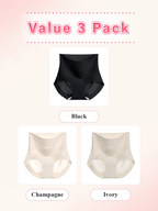 3-7 pack shaping high-waisted underwear, cross-over tummy control, seamless cooling fabric.