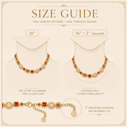 Baokang Sunset Glow Gemstone Necklace