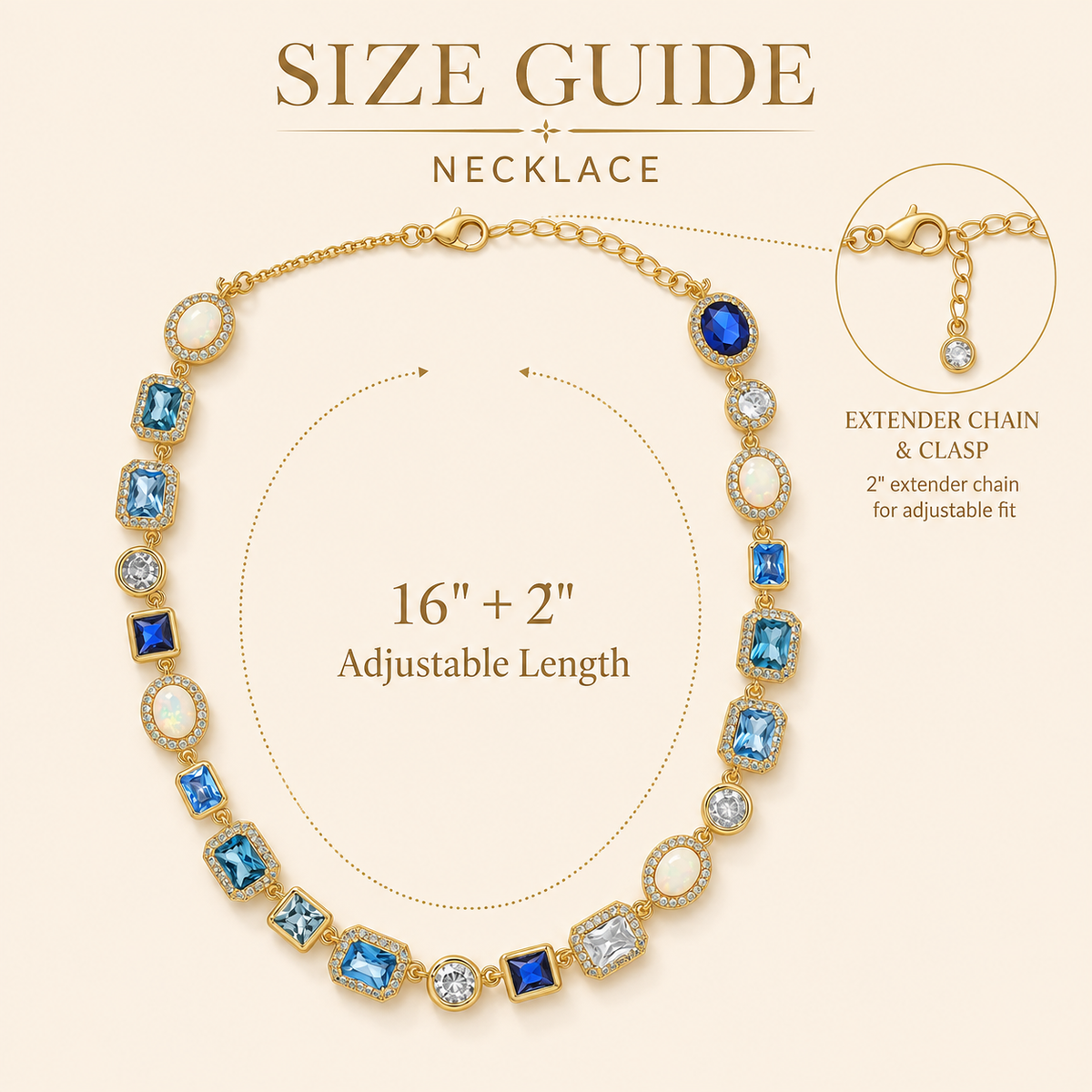 Baokang Multicolor Gemstone Necklace