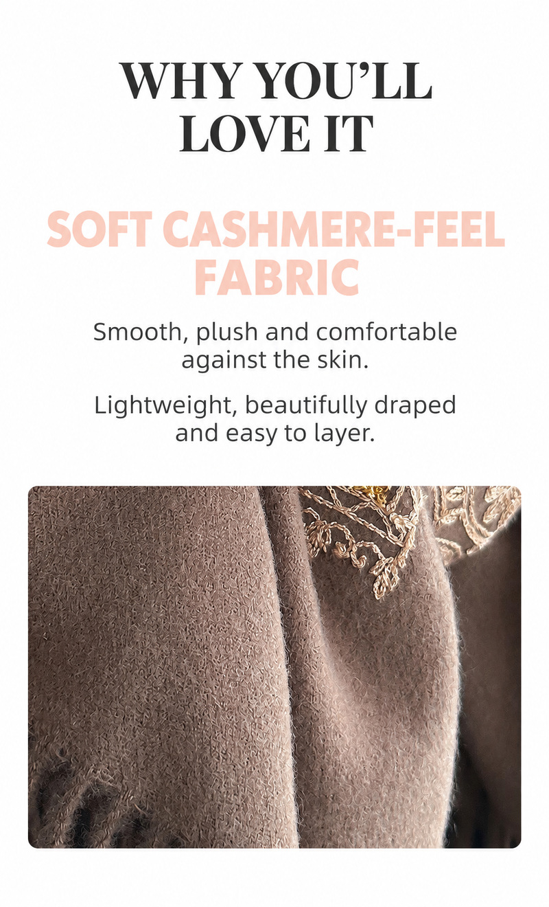 FALL & WINTER NEW ARRIVAL ONE WRAP. THREE WAYS TO WEAR. SAVE UP TO 50% Paisley Embroidered Shawl | Oversized Winter Wrap