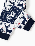 Family Matching Christmas Pajamas Reindeer Glow in the Dark Navy