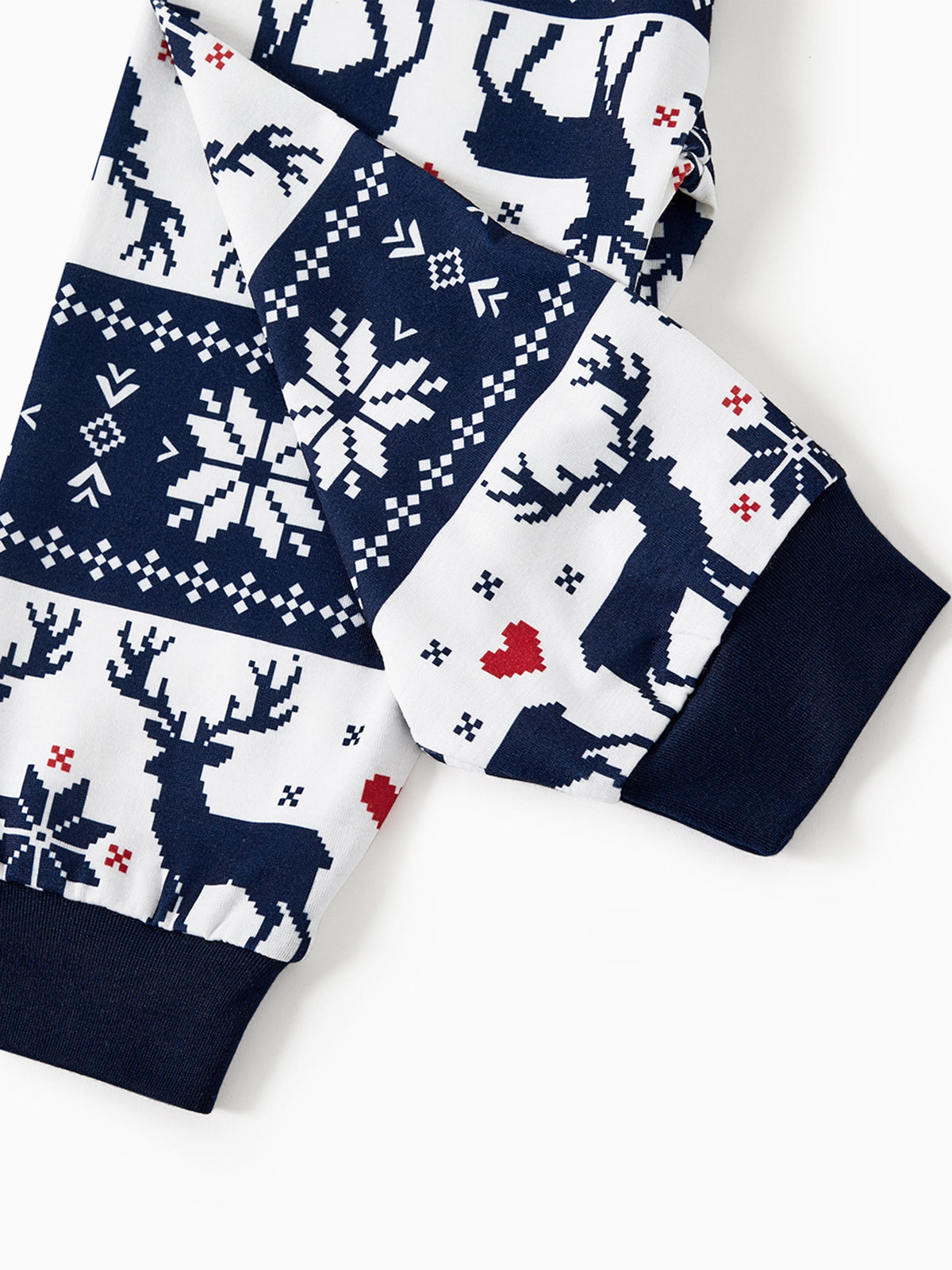 Family Matching Christmas Pajamas Reindeer Glow in the Dark Navy