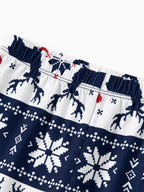 Family Matching Christmas Pajamas Reindeer Glow in the Dark Navy