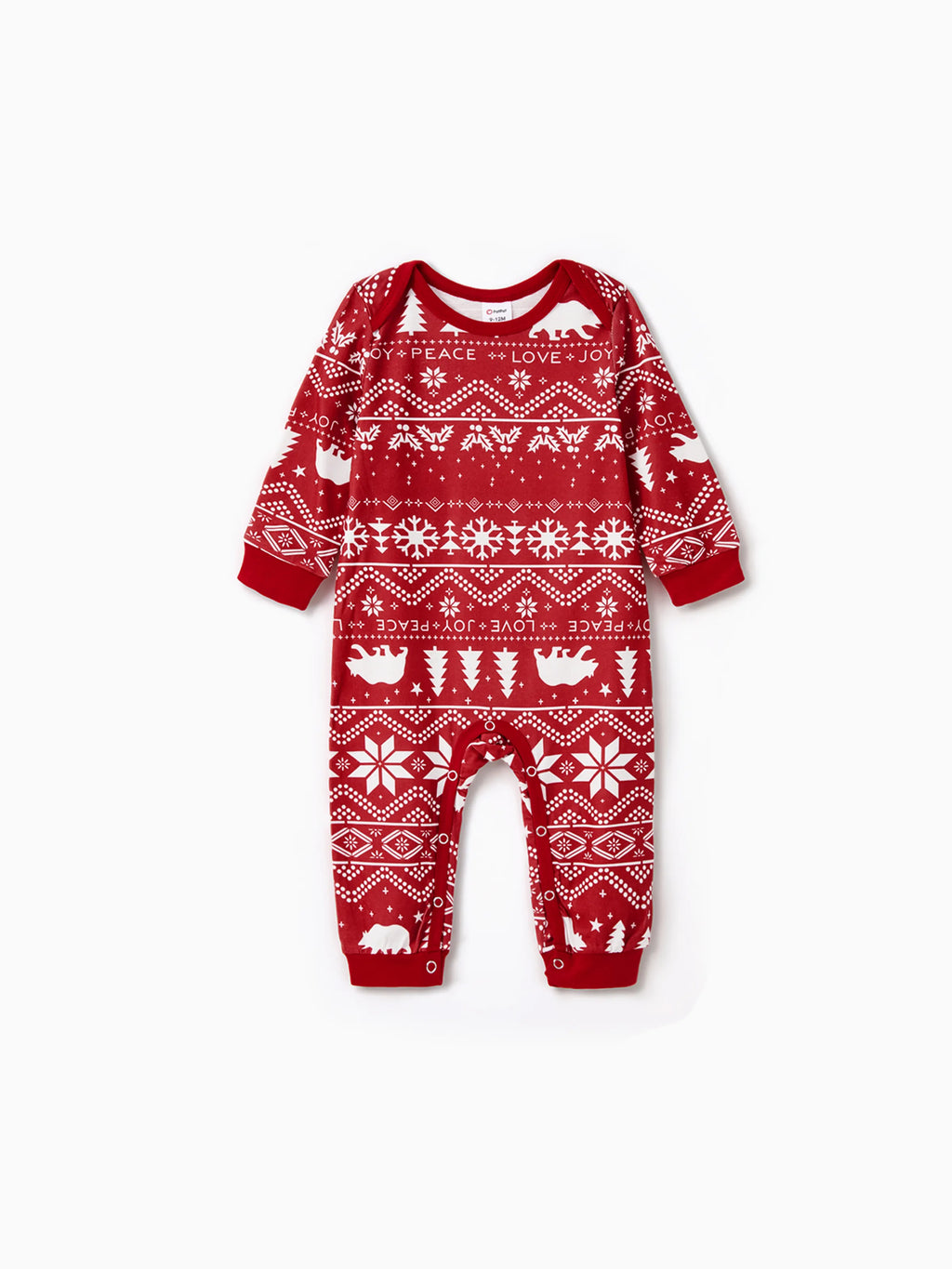 Traditional Christmas Print Family Matching Pajamas Sets with Christmas Socks Red