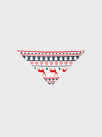 Family Christmas Pajamas All Over Reindeer Print Long-sleeve with Christmas Socks (SGS Certied Safety) Red+White