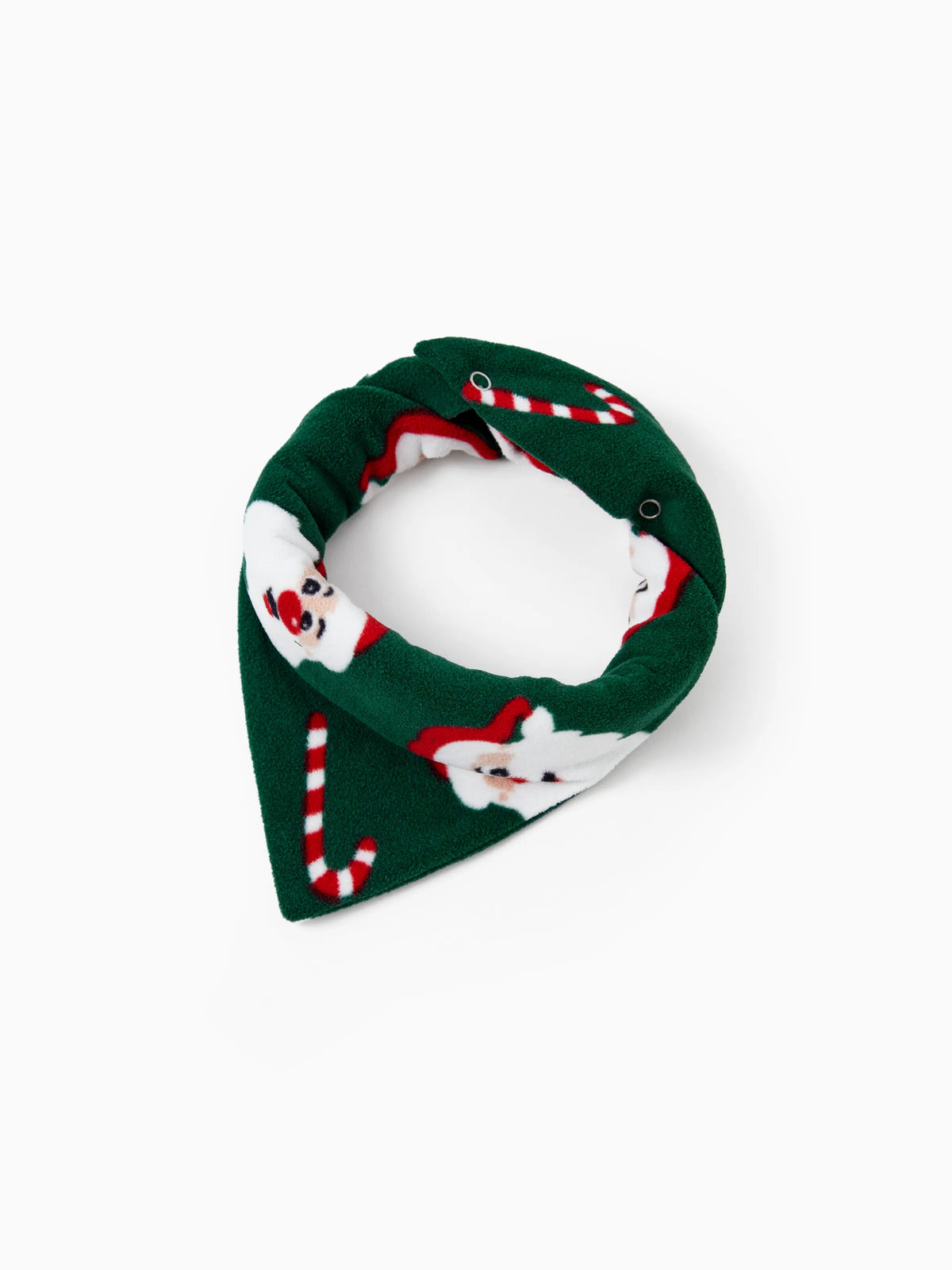 Christmas Matching Family Fleece Pajamas Set Santa Claus and Candy Cane Print PJS with Christmas Socks Dark Green
