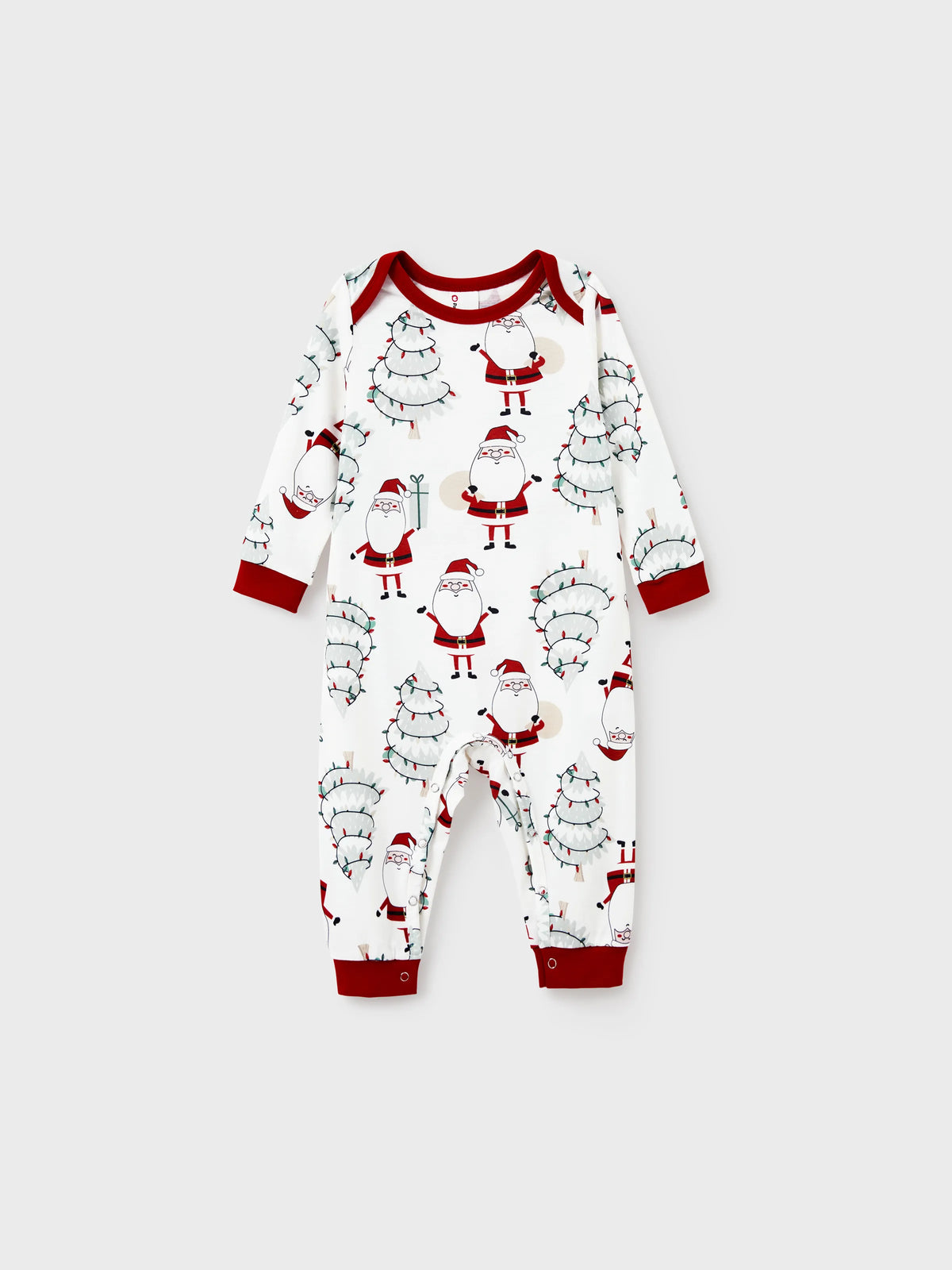 Christmas Matching Family Pajamas Set Gnome Print White PJS with Christmas Socks White