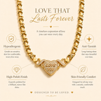 Baokang Love You Heart Pendant Necklace