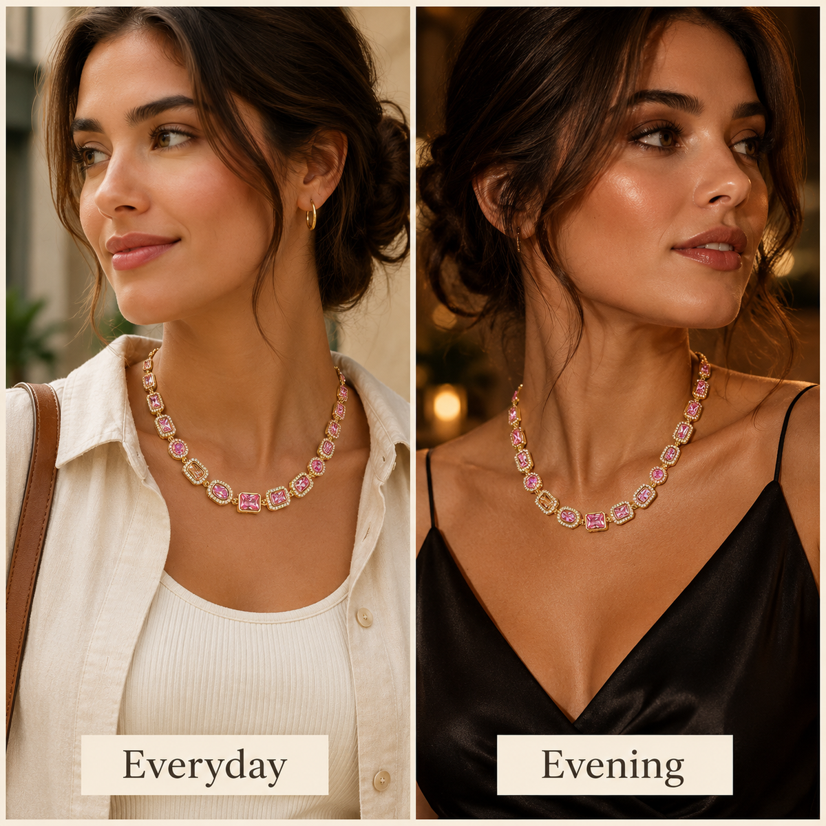 Pink Solstice Gemstone Necklace