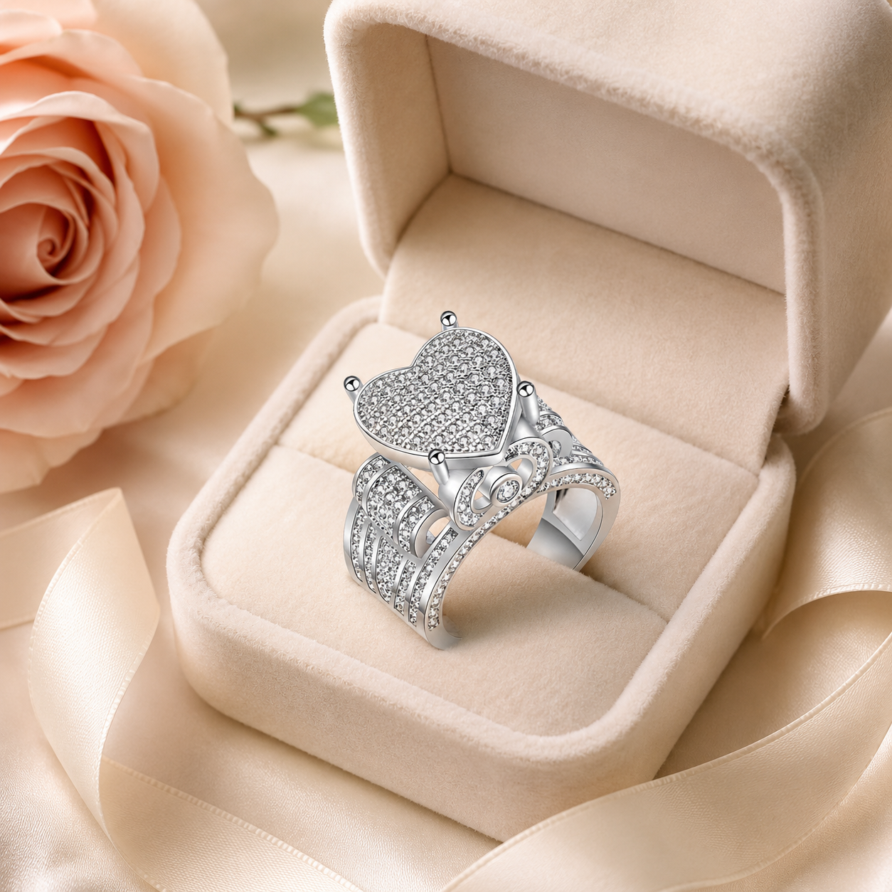 Eternal Love Heart Zircon Ring