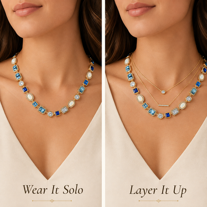 Baokang Multicolor Gemstone Necklace