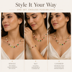 Aurora Gemstone Jewelry Set™ – Multicolor Necklace & Bracelet