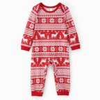 Christmas Matching Family Collared Pajamas Fair Isle Print Red
