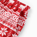 Christmas Matching Family Collared Pajamas Fair Isle Print Red
