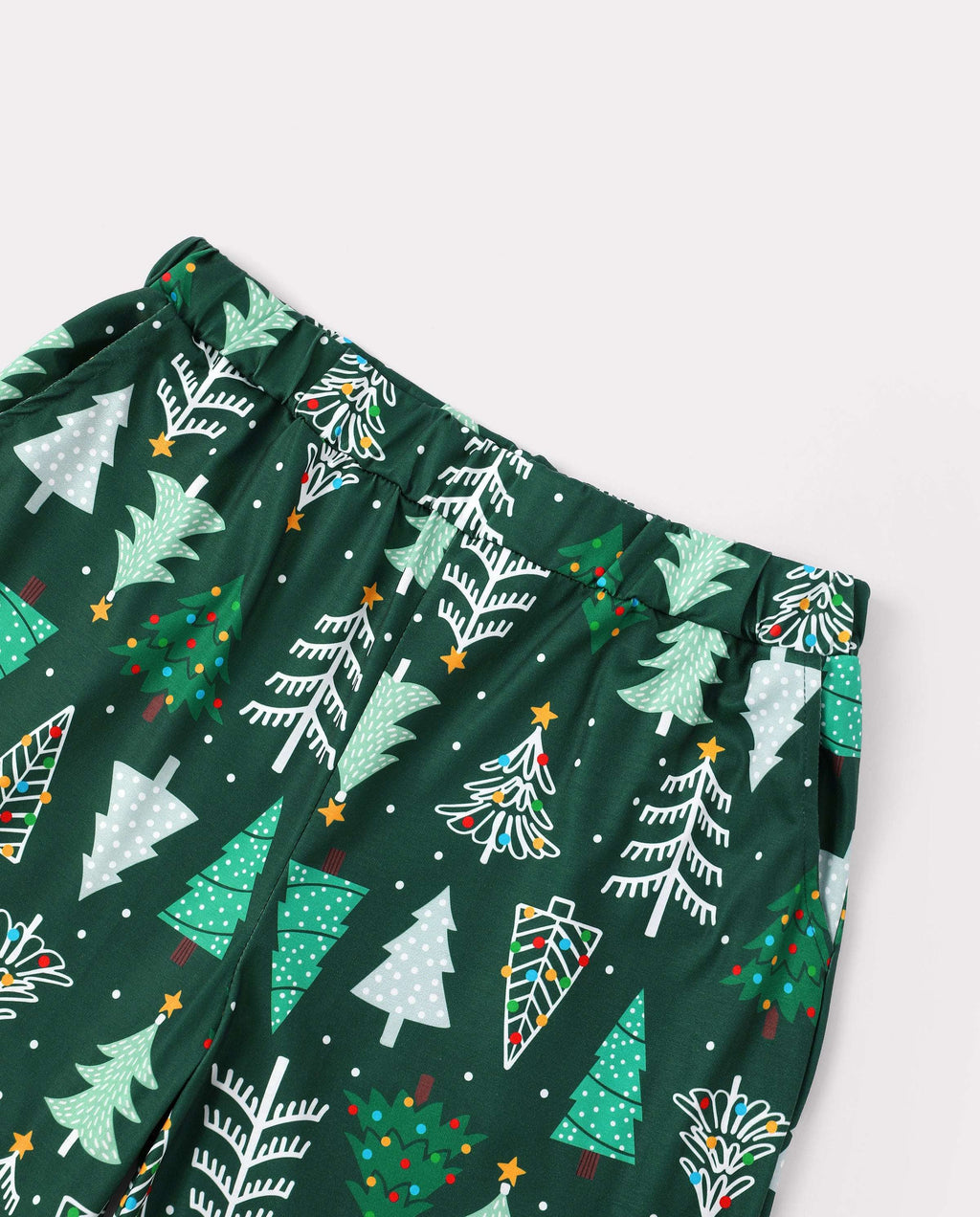 Family Matching Christmas Pajamas Christmas Tree Print Dark Green