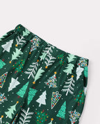 Family Matching Christmas Pajamas Christmas Tree Print Dark Green