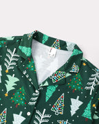Family Matching Christmas Pajamas Christmas Tree Print Dark Green