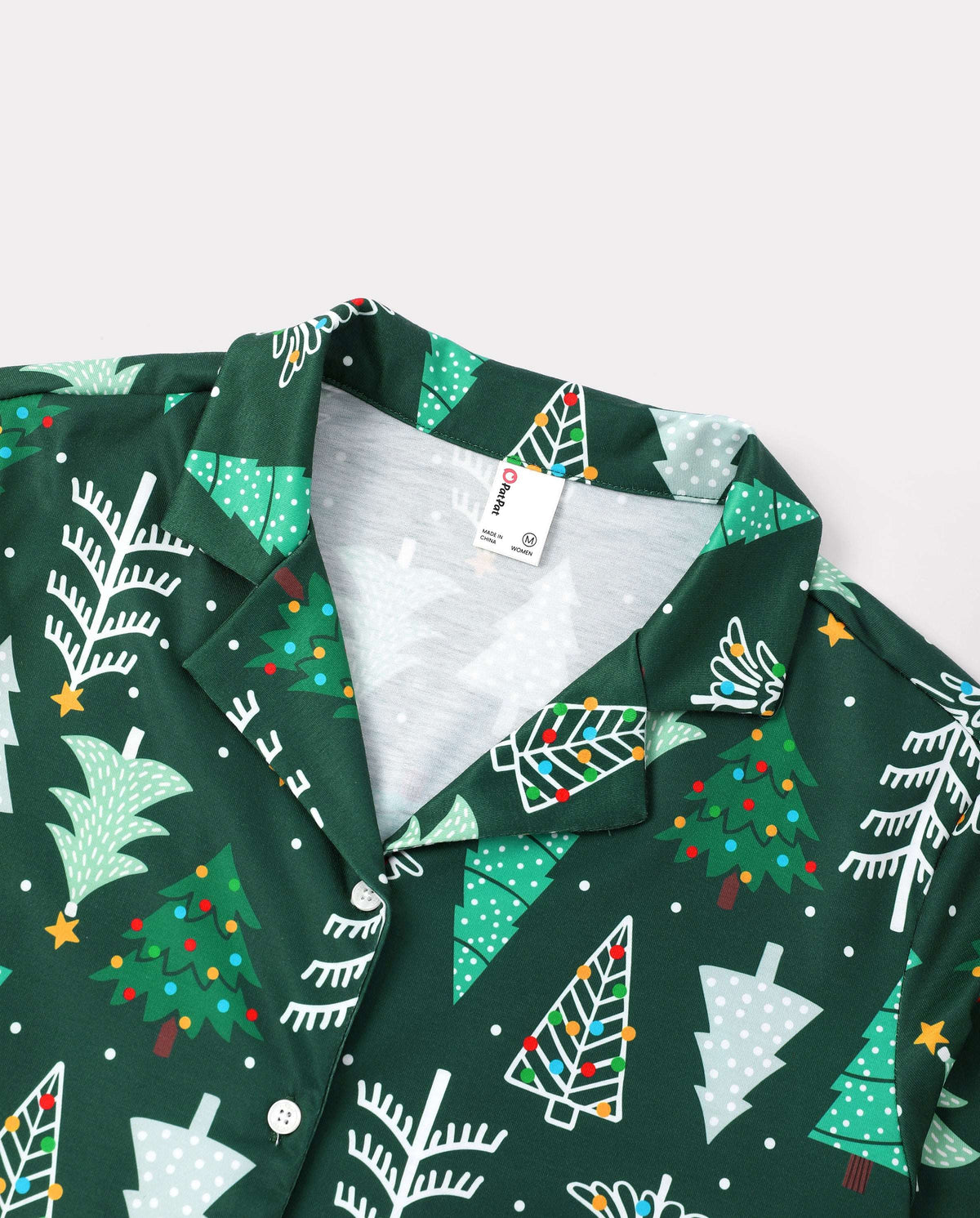 Family Matching Christmas Pajamas Christmas Tree Print Dark Green