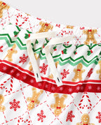 Matching Family Christmas Pajamas Gingerbread Print Green