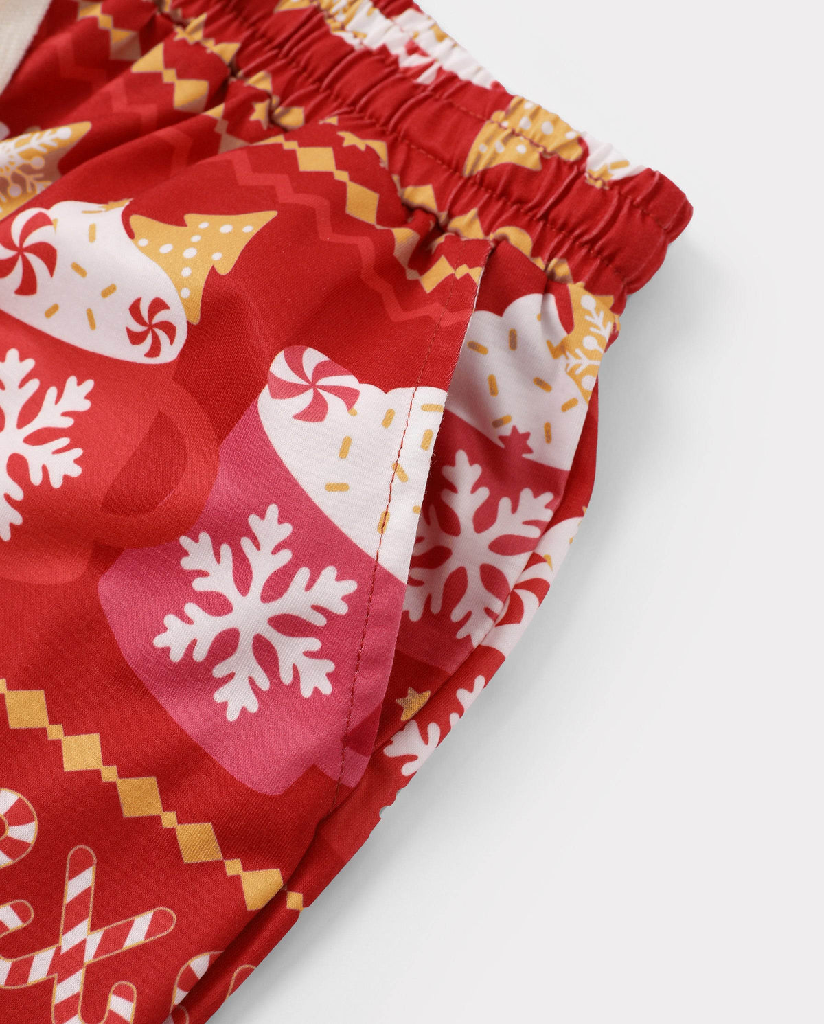 Family Matching Christmas Pajamas Fair Isle & Mug Print Red