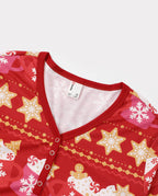 Family Matching Christmas Pajamas Fair Isle & Mug Print Red