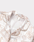 Matching Family Christmas Pajamas Letters to Santa Satin Cream