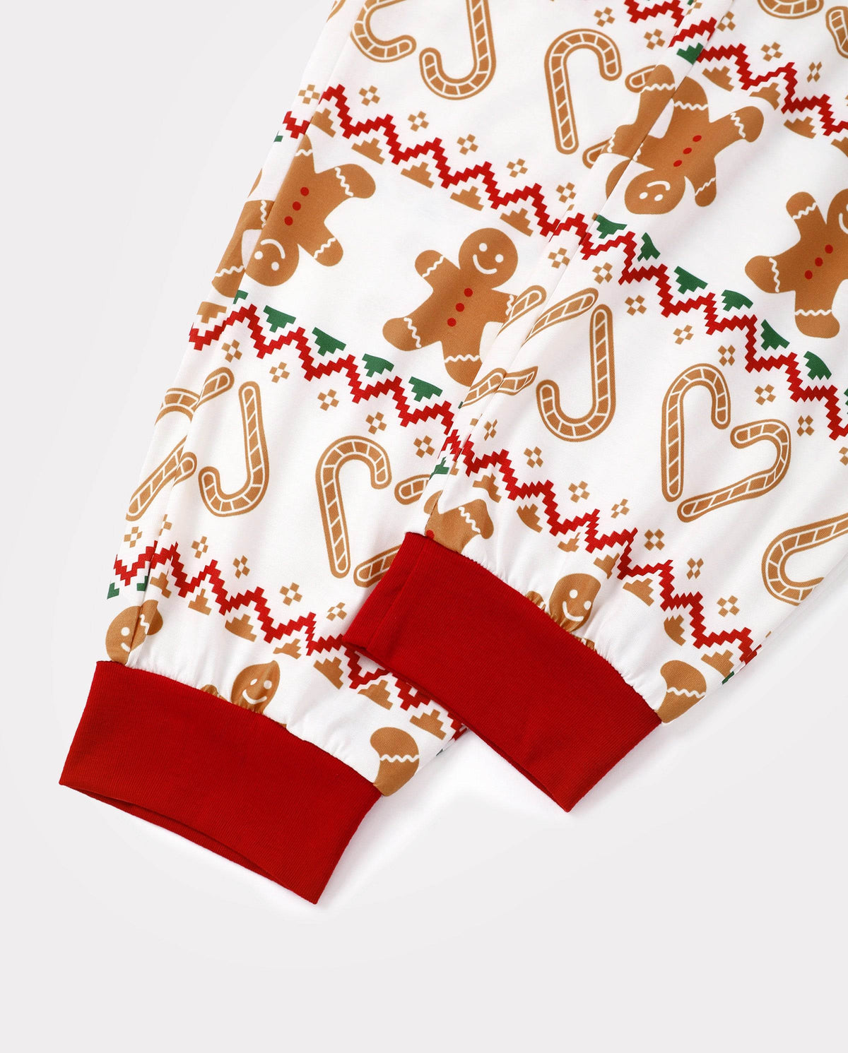 Matching Family Christmas Pajamas Fair Isle & Gingerbread Print