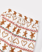 Matching Family Christmas Pajamas Fair Isle & Gingerbread Print