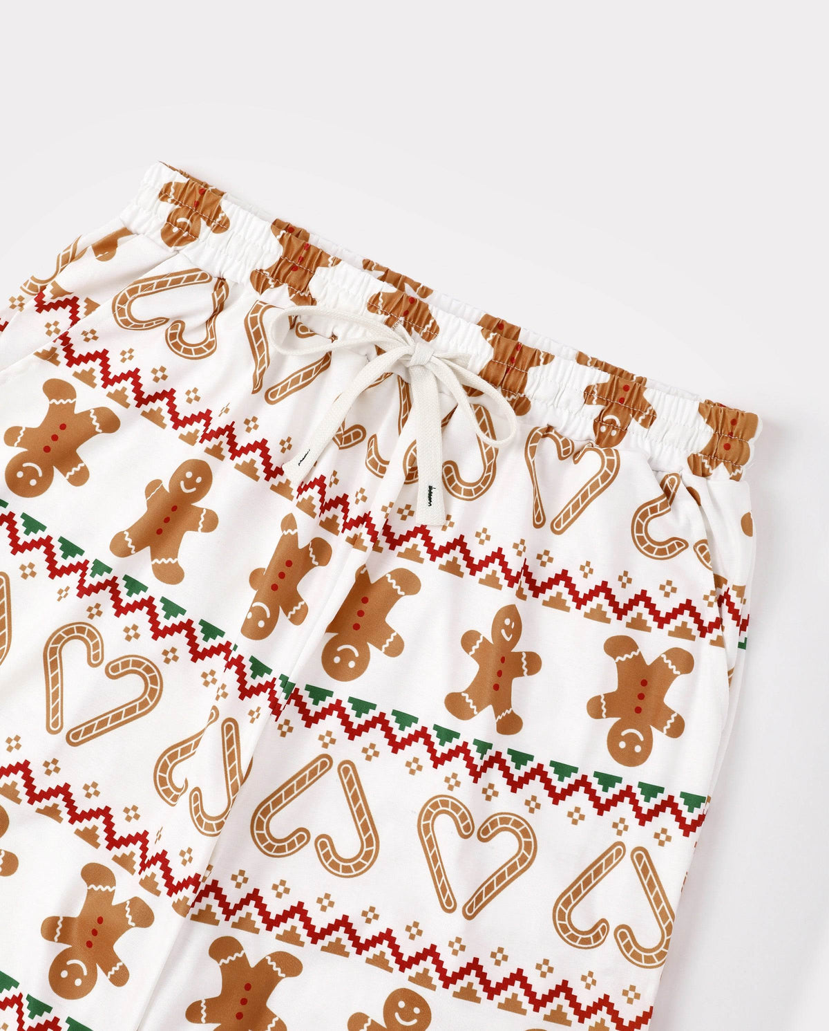 Matching Family Christmas Pajamas Fair Isle & Gingerbread Print