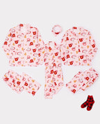 Family Matching Christmas Pajamas Mug Print Pink