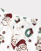 Family Matching Christmas Pajamas Santa & Christmas Tree Print Red
