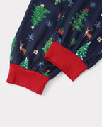 Matching Family Christmas Pajamas Christmas Tree Print Navy Holiday Pajamas
