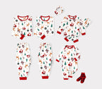 Family Matching Christmas Pajamas Reindeer & Christmas Tree Print Fleece