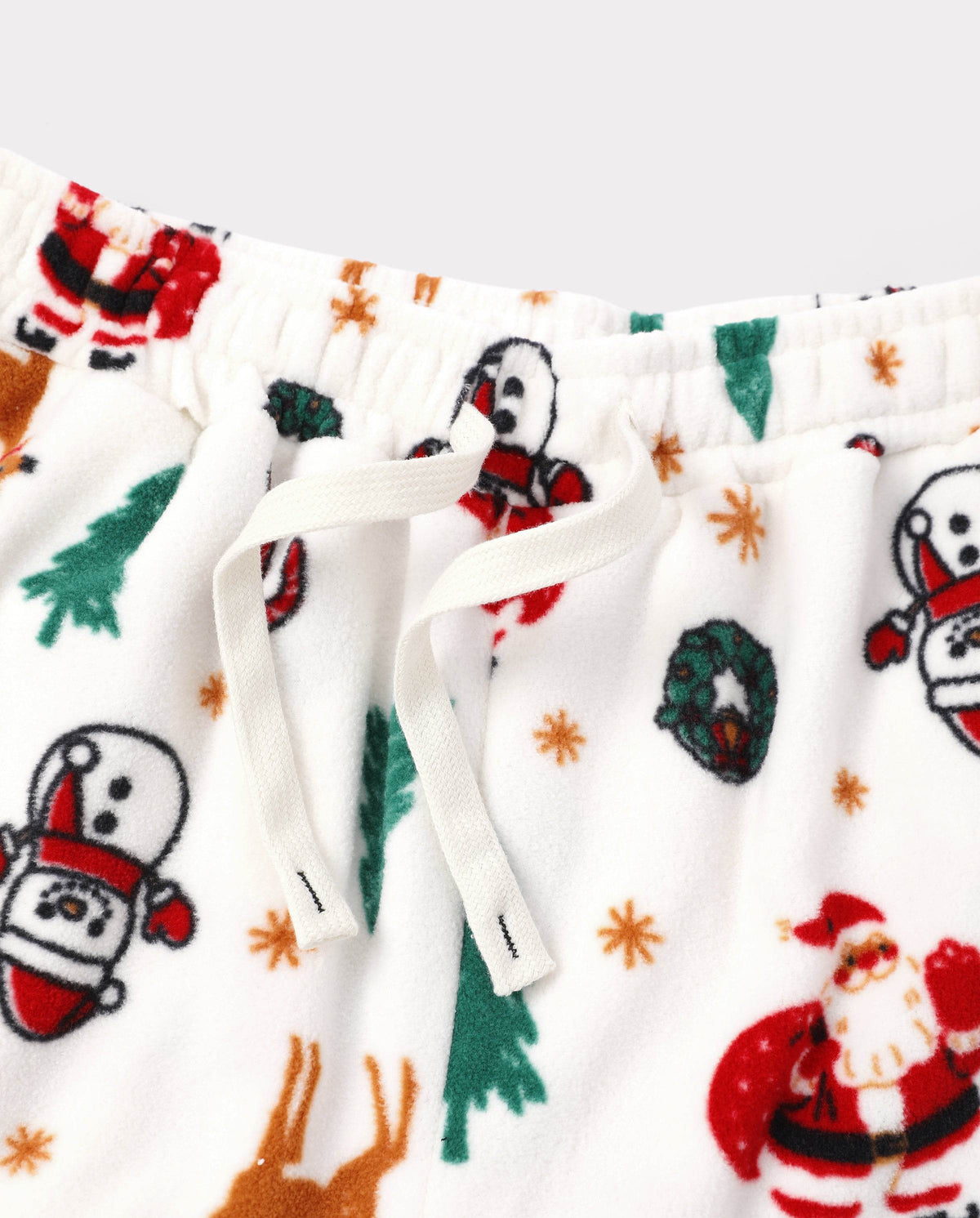 Family Matching Christmas Pajamas Reindeer & Christmas Tree Print Fleece