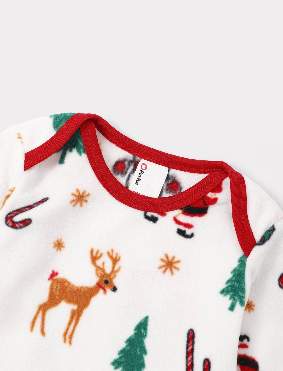 Family Matching Christmas Pajamas Reindeer & Christmas Tree Print Fleece