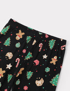 Matching Family Christmas Pajamas Christmas Tree Print Cotton Black