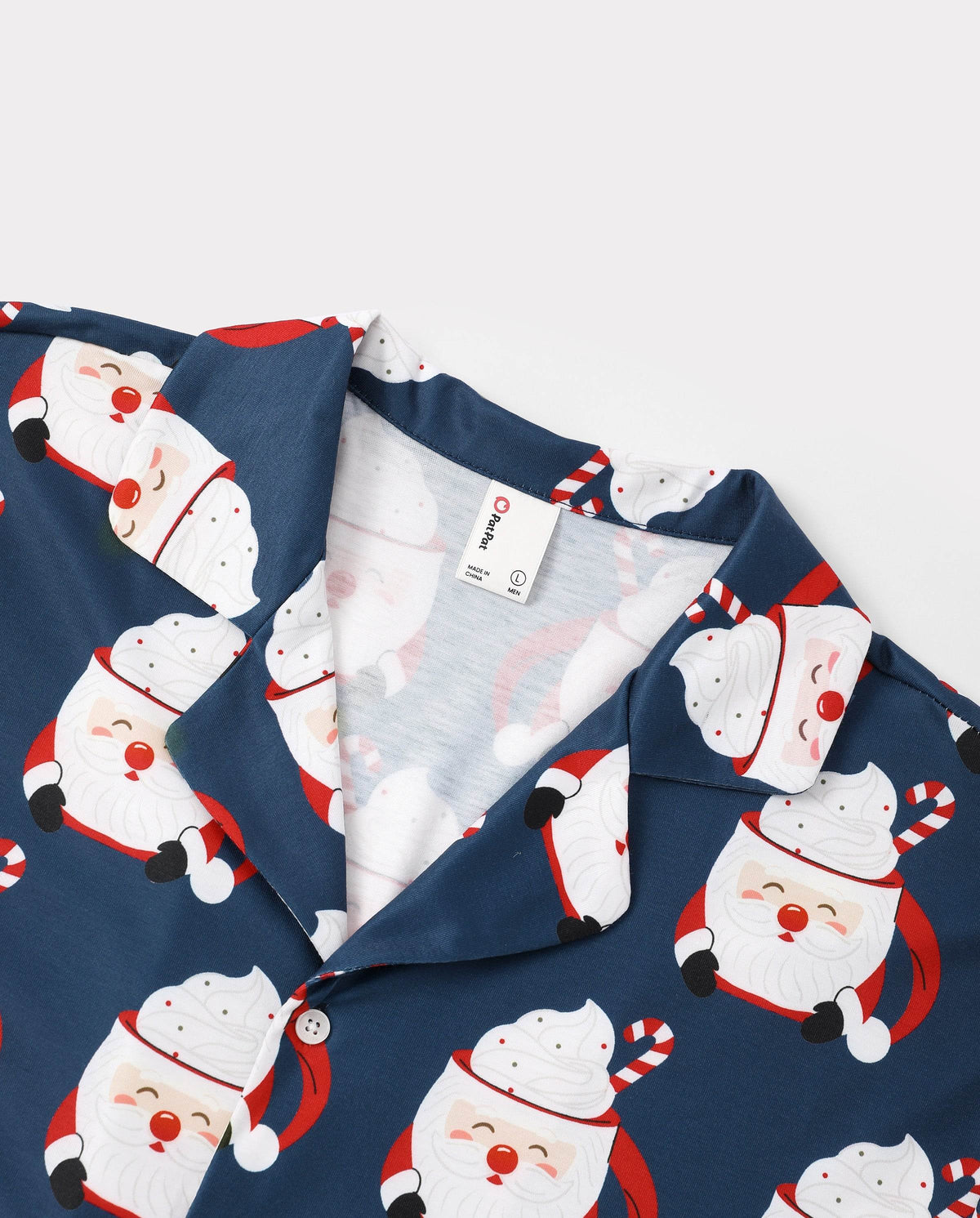 Matching Family Christmas Pajamas Mug & Santa Print Multicolor
