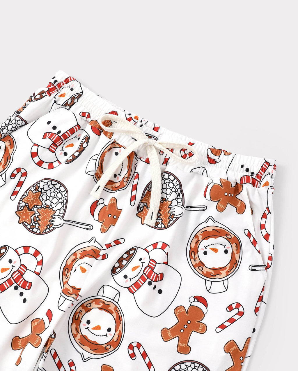 Matching Family Christmas Pajamas Mug & Snowman Print Khaki