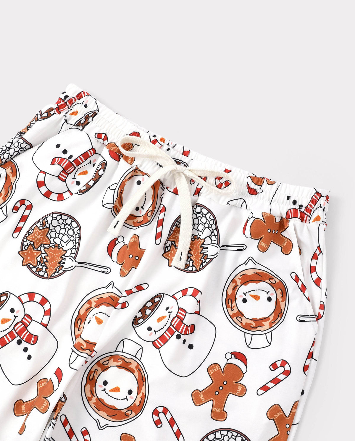Matching Family Christmas Pajamas Mug & Snowman Print Khaki