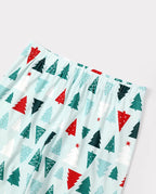 Matching Family Christmas Pajamas Christmas Tree Print Cotton Blue