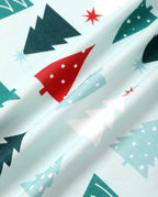 Matching Family Christmas Pajamas Christmas Tree Print Cotton Blue