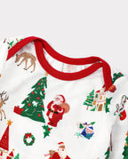 Family Matching Christmas Pajamas Collared Bamboo Xmas Tree Print