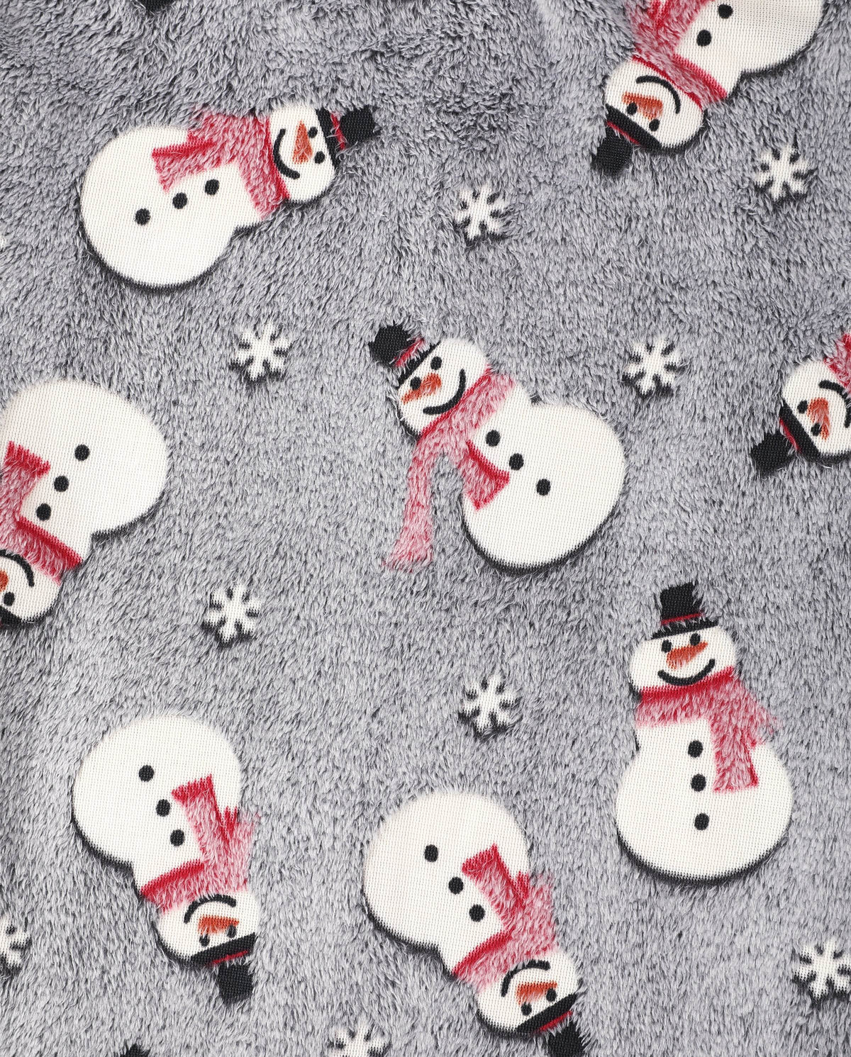 Family Matching Christmas Pajamas Snowman Print Coral Fleece Gray Christmas Onesie