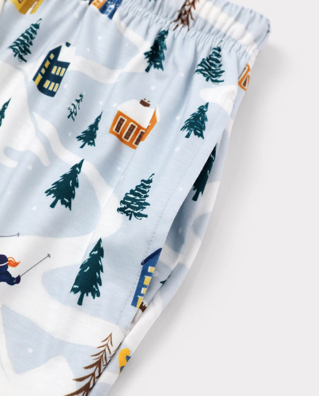 Matching Family Christmas Pajamas Christmas Village Print Green Holiday Pajamas