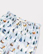 Matching Family Christmas Pajamas Christmas Village Print Green Holiday Pajamas