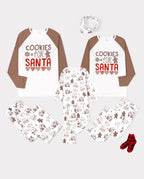 Family Matching Christmas Pajamas Gingerbread Print Brown