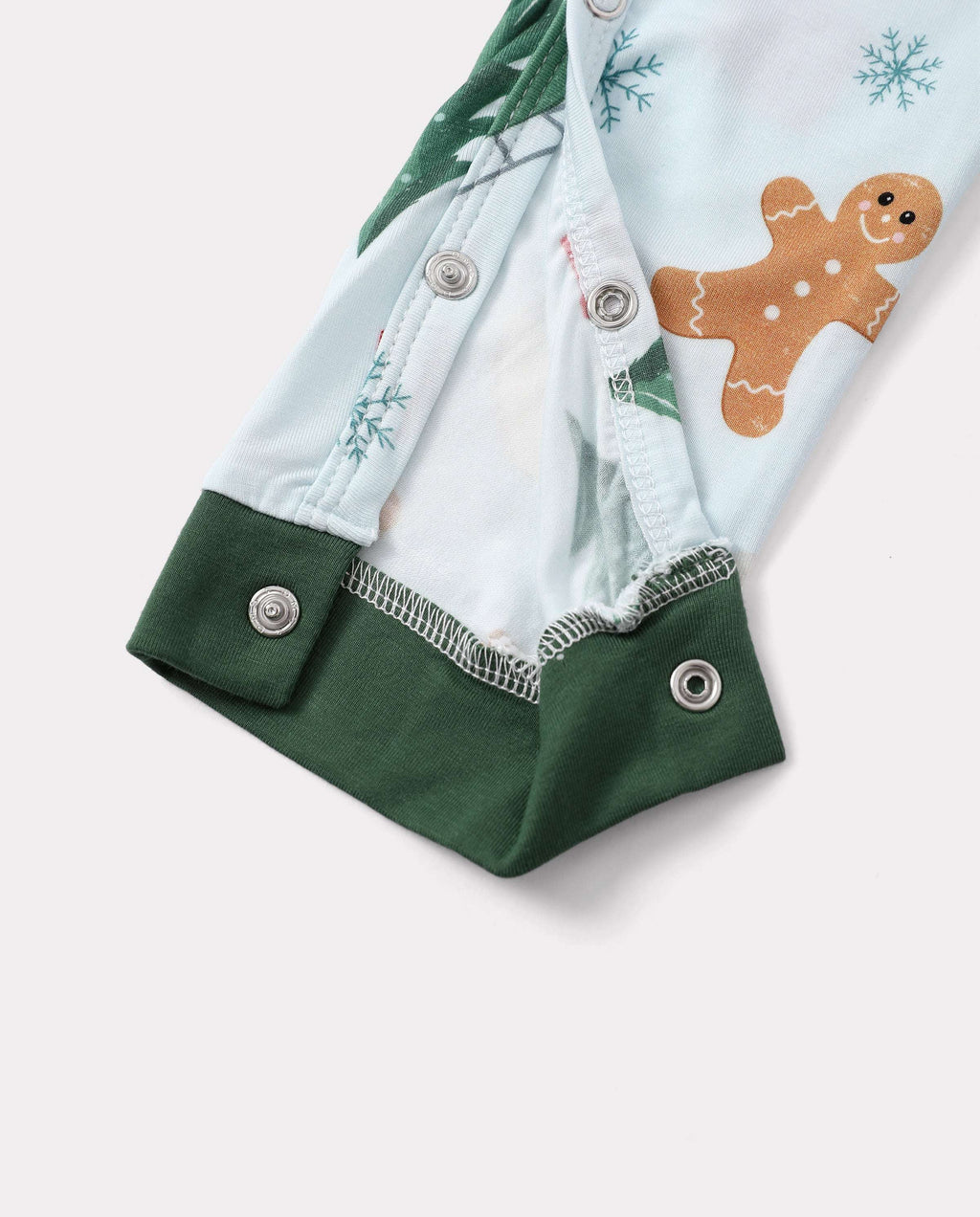 Matching Family Christmas Pajamas Gingerbread & Christmas Tree Bamboo Green