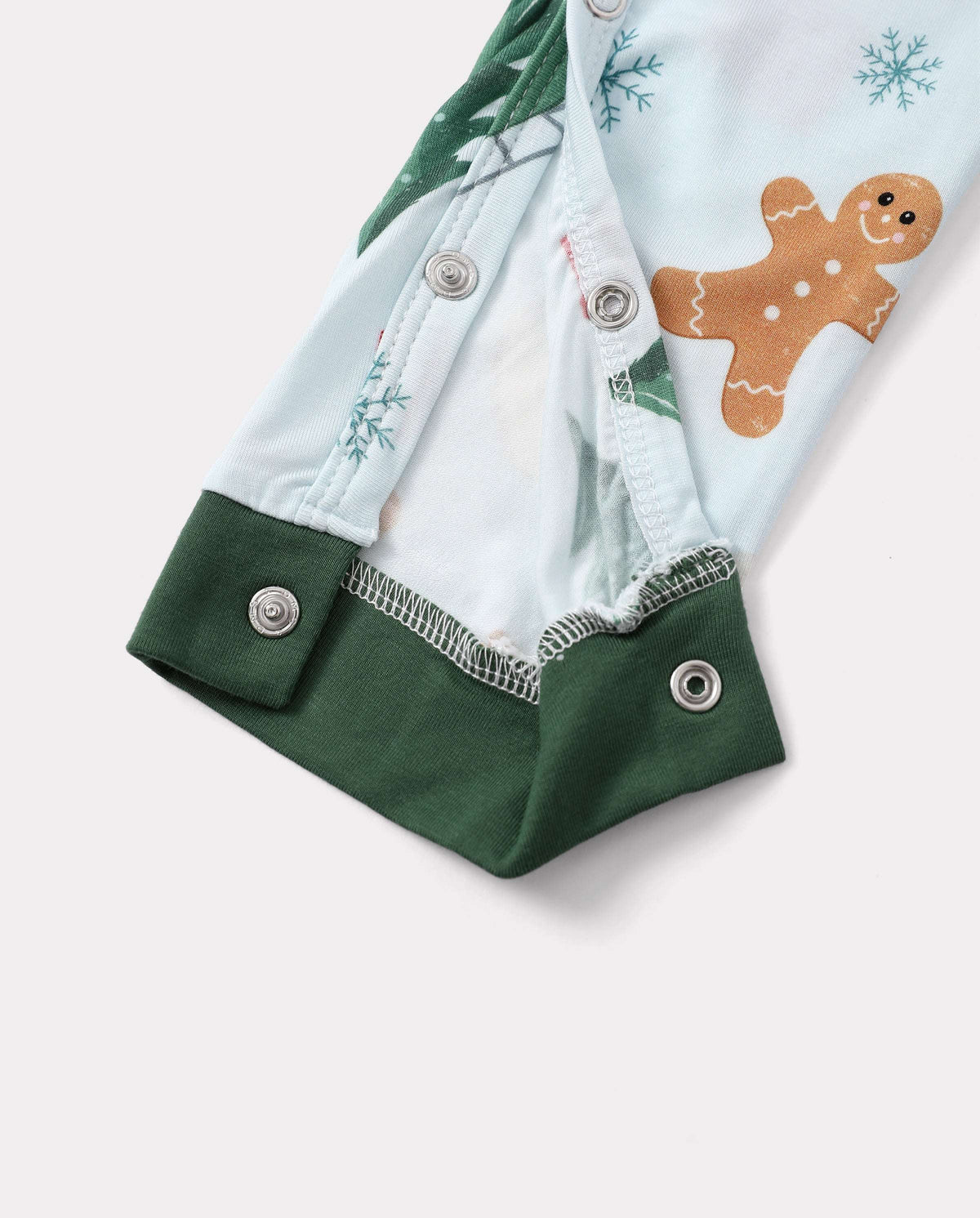 Matching Family Christmas Pajamas Gingerbread & Christmas Tree Bamboo Green