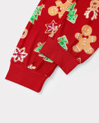 Family Matching Christmas Pajamas Bamboo Gingerbread & Xmas TreeRed
