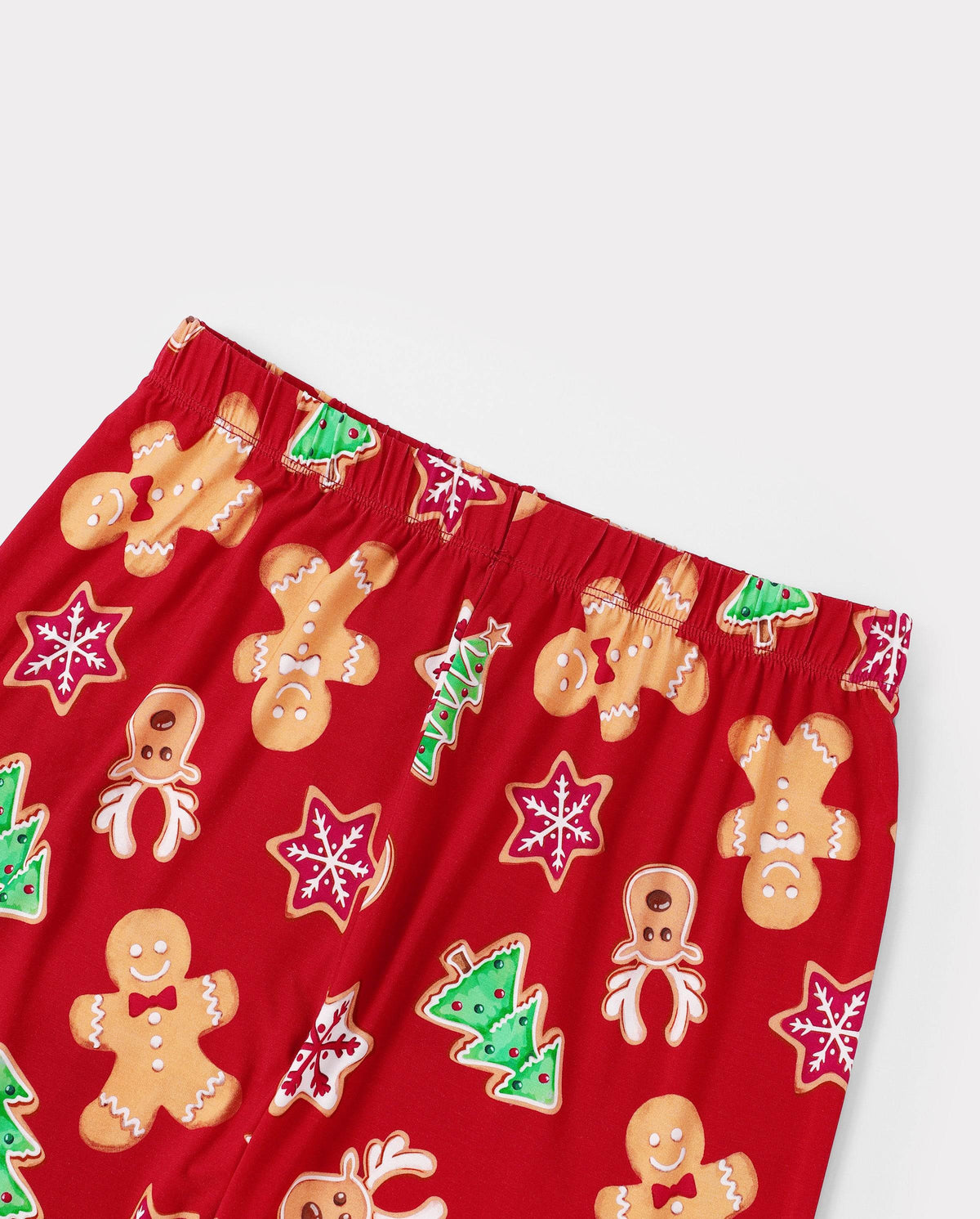 Family Matching Christmas Pajamas Bamboo Gingerbread & Xmas TreeRed